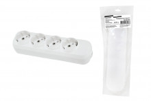 Колодка розеточная 4 гнезда 2П+3 16А 250В белая серии 