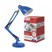 Светильник настольный IN HOME СНО 17ТС на основании 60Вт E27 230В СИНИЙ (коробка)