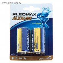 Батарейки Pleomax LR14-2BL Alkaline (20/160/6400)