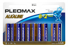 Батарейки Pleomax LR6-8+2BL Alkaline (100/600/18000)
