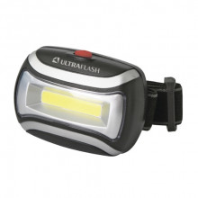 Фонарь ULTRA FLASH LED 5380  (налобный, 3W COB LED, черный, в пакете)
