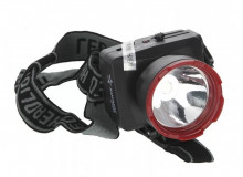 Фонарь налобный КОСМОС H1W, 2 режима, 1W LED, 500mah,  зарядка от сети