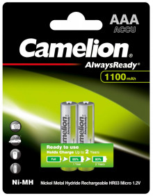 Аккумулятор CAMELION R03 1100mAh Ni-Mh Always Ready BL-2