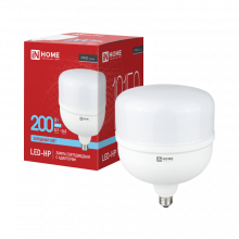IN HOME Лампа светодиодная LED-HP-PRO 200Вт 230В E27 с адаптером Е40 6500К 19150Лм