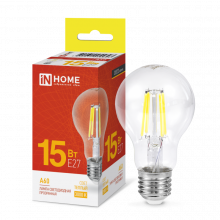 IN HOME лампа LED-A60 15Вт 230В Е27 3000К 1480Лм (нить)