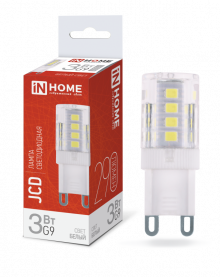 IN HOME Лампа светодиодная LED-JCD 3Вт 230В G9 4000К 290Лм