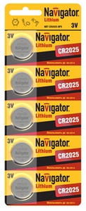 Батарейка NAVIGATOR 94 764 NBT-CR2025-BP5