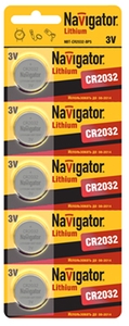 Батарейка NAVIGATOR 94 765 NBT-CR2032-BP5