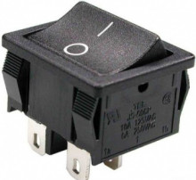 TDM клавишный перекл. MRS-201 черн. 2 полож. 2з 21*24*27/ 6А,250В (кратно 10 шт.)