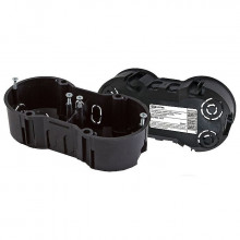 TDM установочная коробка СП 2-х местная, 141х70х45мм, саморезы, IP20, инд. штрихкод