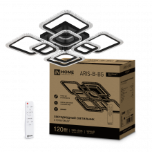 IN HOME Светильник светодиодный ELEGANT ARIS-B-BG 120Вт 230В 3000-6500K 8400Лм 585х585х115мм с ДУ