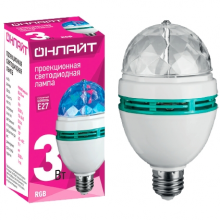 Лампа ОНЛАЙТ 61 120 OLL-DISCO-3-230-RGB-E27
