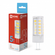 IN HOME Лампа светодиодная LED-JC 5Вт 12В G4 6500К 480Лм