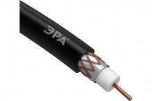 Кабель ЭРА RG-6U, 75 Ом, Cu/(оплётка Cu 64%), PE, цвет чёрный (100м)