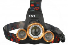 Фонарь ULTRA FLASH E1333 (налобный,LED,аккум 3,7В,3LED, 4 Ватт, фокус, 2 акку., 4 режима)