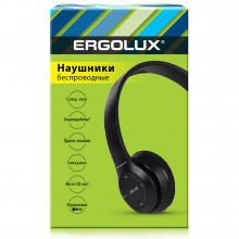 Наушники накладные беспр. ERGOLUX ELX-BTHP01-C02 ( FM, MP3, 32 Ом, микр.250 мАч. черные, коробка)