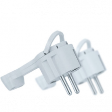 Вилка Navigator 61 365 NCA-PL06-16A-E-WH плоская с/з белая