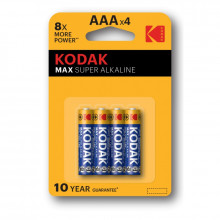 Батарейки Kodak LR03-4BL MAX SUPER Alkaline [K3A-4] (40/200) CAT 30952812