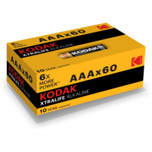 Батарейки Kodak LR03-60 (4S) colour box XTRALIFE Alkaline [K3A-60](60/1200) 30414938-RU1 кратно 60шт