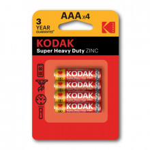 Батарейки Kodak R03-4BL SUPER HEAVY DUTY Zinc [K3AHZ-4] (48/240) CAT30953321