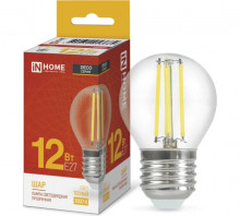 IN HOME лампа LED-P45 12Вт 230В Е27 3000К 1350Лм (нить)