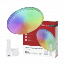 IN HOME Светильник светодиодный серии COMFORT MYSTERY-RGB 125Вт 3000-6500K 10000Лм 500x80мм с ДУ