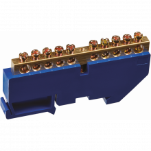 Нулевая шина ОНЛАЙТ 90 719 OBB-M69-10D-B на DIN рейку кратно 10шт.