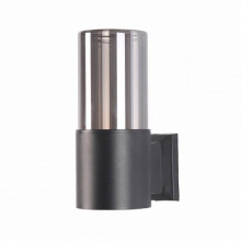 Свет-к садовый LED LEEK GL7 E27х1 настенный черный/дымчатый серый (10)