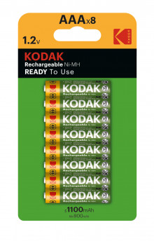 Аккумуляторы NiMH Kodak HR03-8BL 1100mAh (48/384) 30425545-RU1