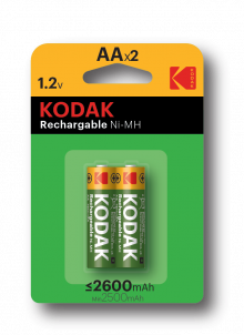 Аккумуляторы NiMH Kodak HR6-2BL 2600mAh [KAAHR-2] (40/320) KAAHR-2 30955080