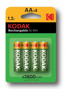 Аккумуляторы NiMH Kodak HR6-4BL 2600mAh [KAAHR-4] (80/640) 30955097
