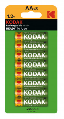 Аккумуляторы NiMH Kodak HR6-8BL 2700mAh (48/384) 30425538-RU