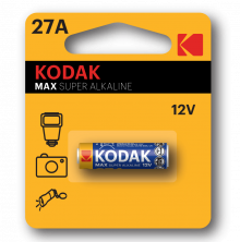 Батарейка Kodak 27A-1BL MAX SUPER Alkaline [K27A-1, GP27A, MN27] (60/240) 30414372-RU1