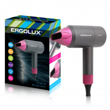 Фен ERGOLUX ELX-HD09-C08 серый/розовый (фен, 1200 Вт, 220-240В)