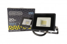Прожектор КРЕПТОН LED 20W IP65 черный 6500K
