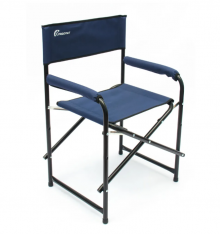 Кресло складное СЛЕДОПЫТ, 560х470х830 мм, сталь 22 мм, синий/2/