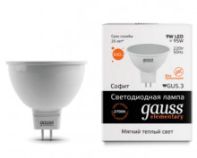 Лампа GAUSS LED Elementary MR16 9W GU5.3 2700К