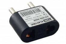 TDM переходник (тип CEE 7/17 - тип А/F) плоский 10А макс. 250В черный