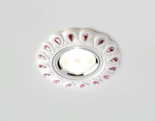 АКЦИЯ Светильник AMBRELLA D5540 W/PI белый розовый керамика + лампа LED в подарок