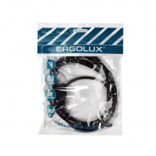 Кабель ERGOLUX ELX-EC01P-USB ПРОМО (Кабель удлинитель USB (АМ)-USB (AF), 2м, PVC, черный, пакет)