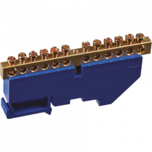 Нулевая шина NAVIGATOR 71 155 NBB-M69-12D/B на DIN рейку кратно 10шт.