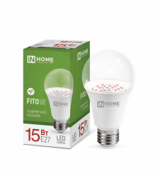IN HOME Лампа светодиодная LED-A60-FITO 15Вт 230В Е27