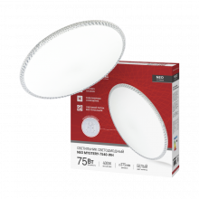 IN HOME Светильник светодиодный серии NEO MYSTERY-7540-WH 75Вт 230В 4000K 6000Лм 375x58мм белый