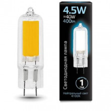 Лампа GAUSS LED G4 AC220-240V 4.5W 4100K Glass