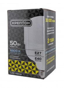 Лампа КРЕПТОН LED T120 50W E27/E40 6500K