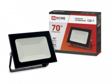 IN HOME Прожектор LED СДО-7 70Вт 6500K черный IP65